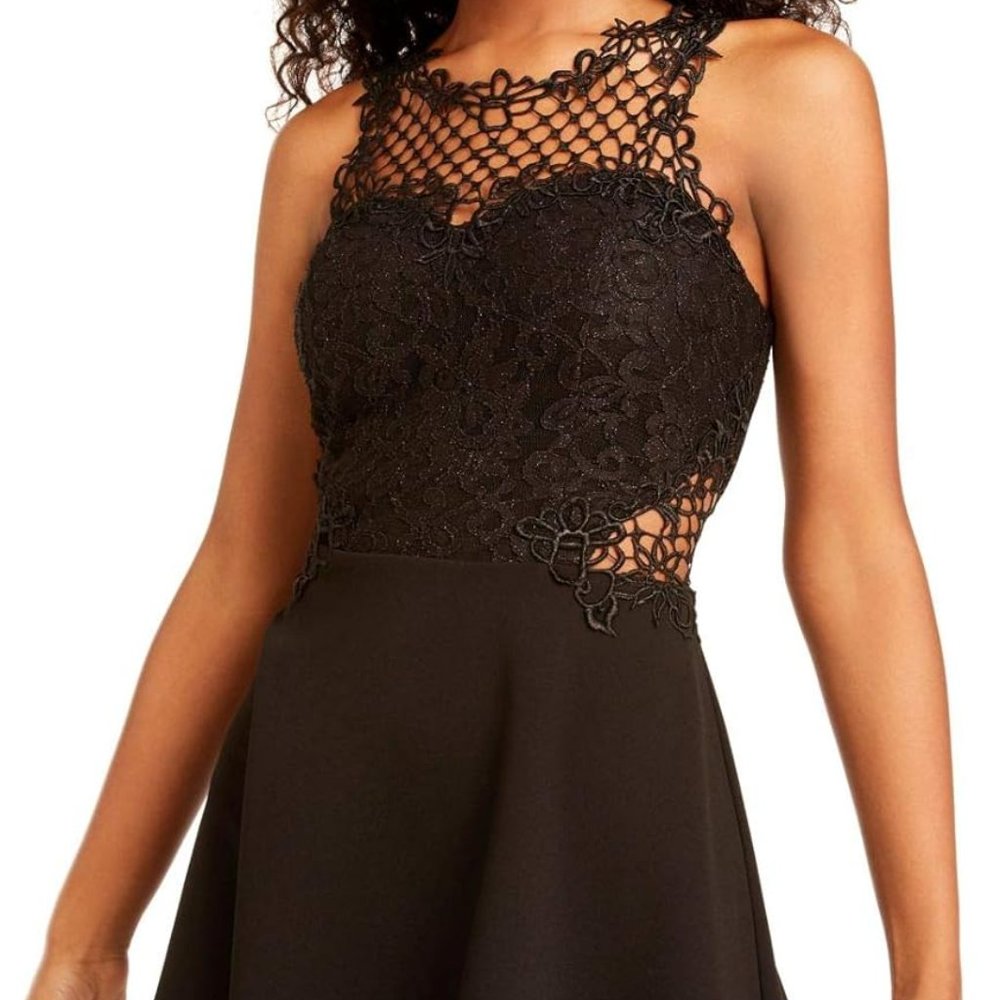 City Studio's Lace Scuba Cocktail Dress